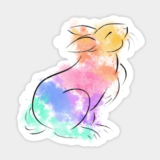 Rainbow Rabbit Sticker